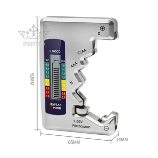 【FUNWD】Battery Level Detector Tester Battery Battery Level DC Detector Digital Display