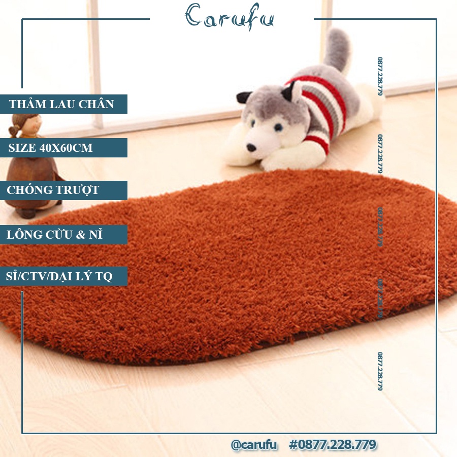 Thảm lau chân phòng khách chống trượt cao cấp giá rẻ cho phòng khách phòng ngủ nhà bếp size 40x60cm