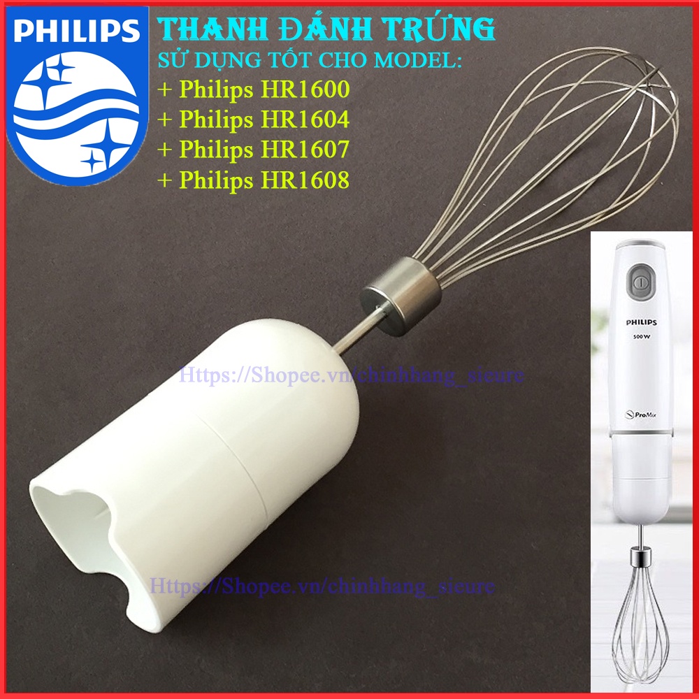 THANH ĐÁNH TRỨNG - Máy xay cầm tay Philips HR1607 HR1604 HR1600 550W chính hãng
