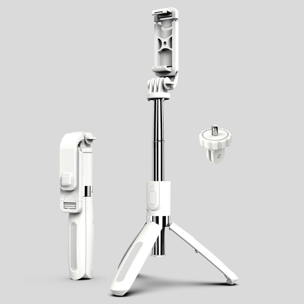 Gậy chụp ảnh Selfie 3 trong 1 kết nối Bluetooth tặng phụ kiện gài chân máy ảnh Gopro | BigBuy360 - bigbuy360.vn