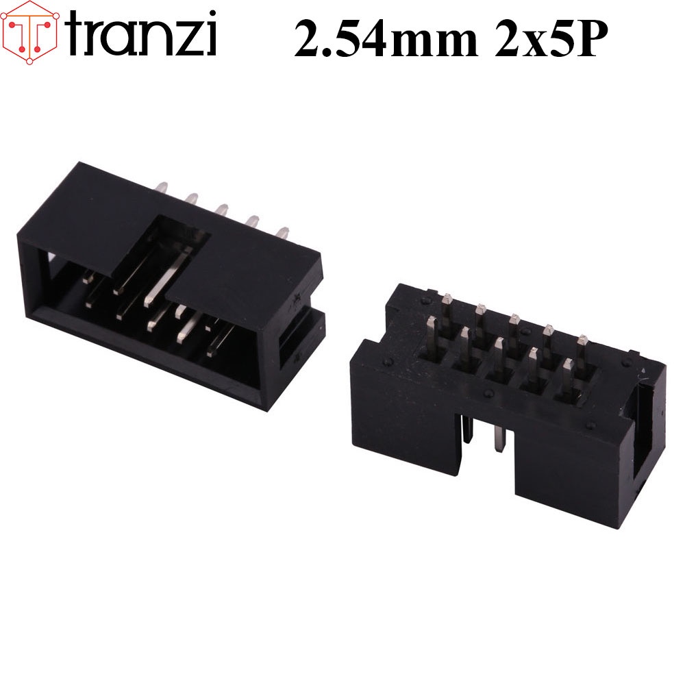Giắc cắm header 2.54mm IDE IDC DC3 2x5P chân cắm thẳng đen - túi 10 cái