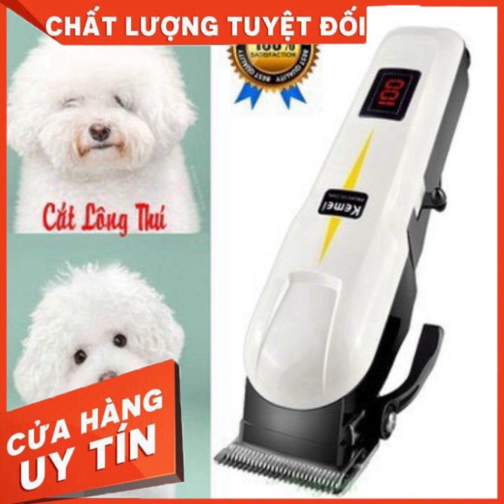 [BAO CHẤT] [Xịn Bao chất] Tông đơ cắt tóc không dây chuyên nghiệp Kemei 809A lưỡi titanium