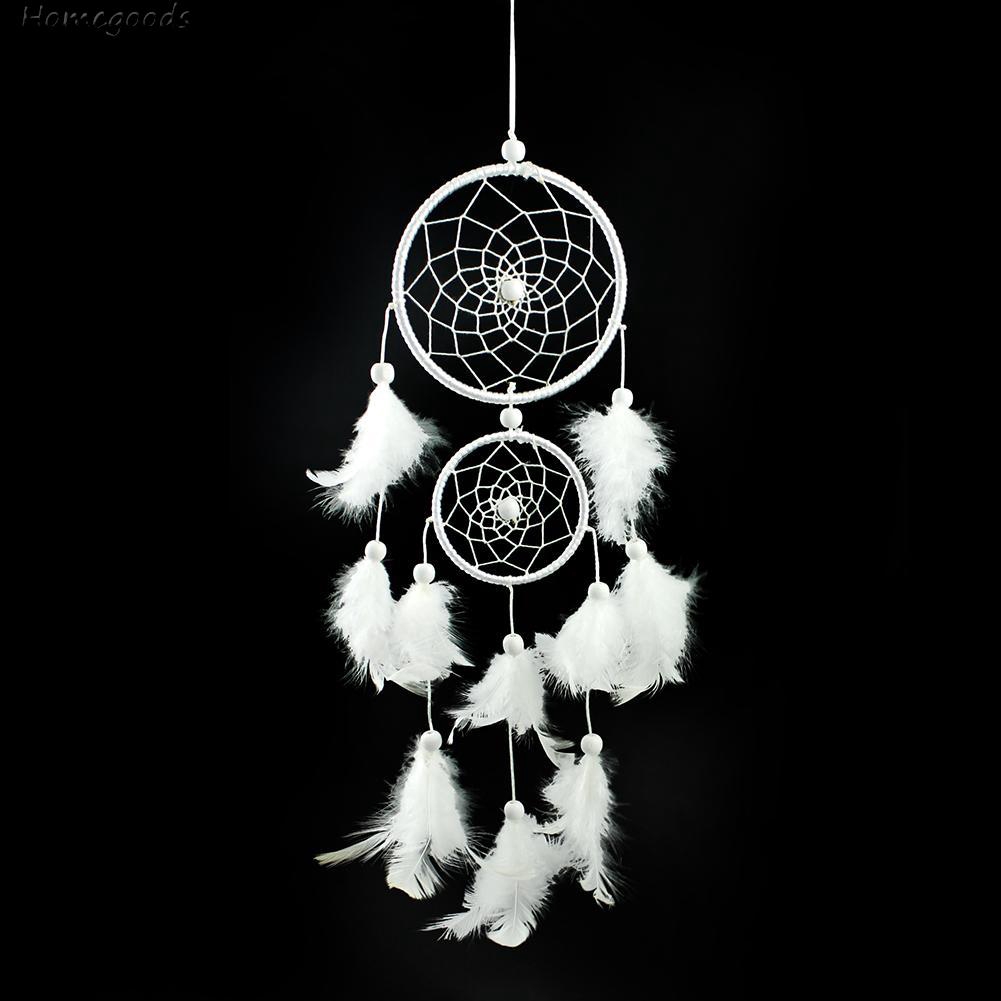 Dreamcatcher gắn lông vũ dùng trang trí đẹp mắt