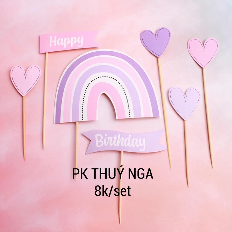 5 Combo 2 Set Cầu Vồng HPBD + Tim