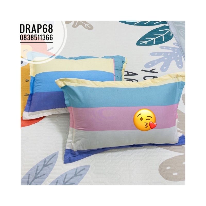 ( GIÁ SIÊU TỐT )  2 chiếc vỏ gối đầu cotton boly