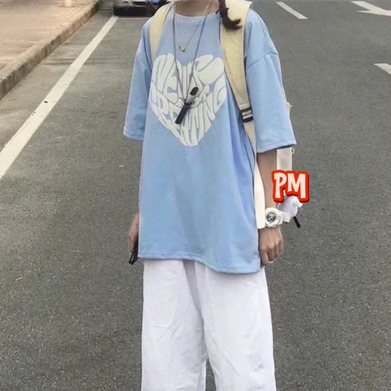 Sét áo tim +quần kaki trắng PM11