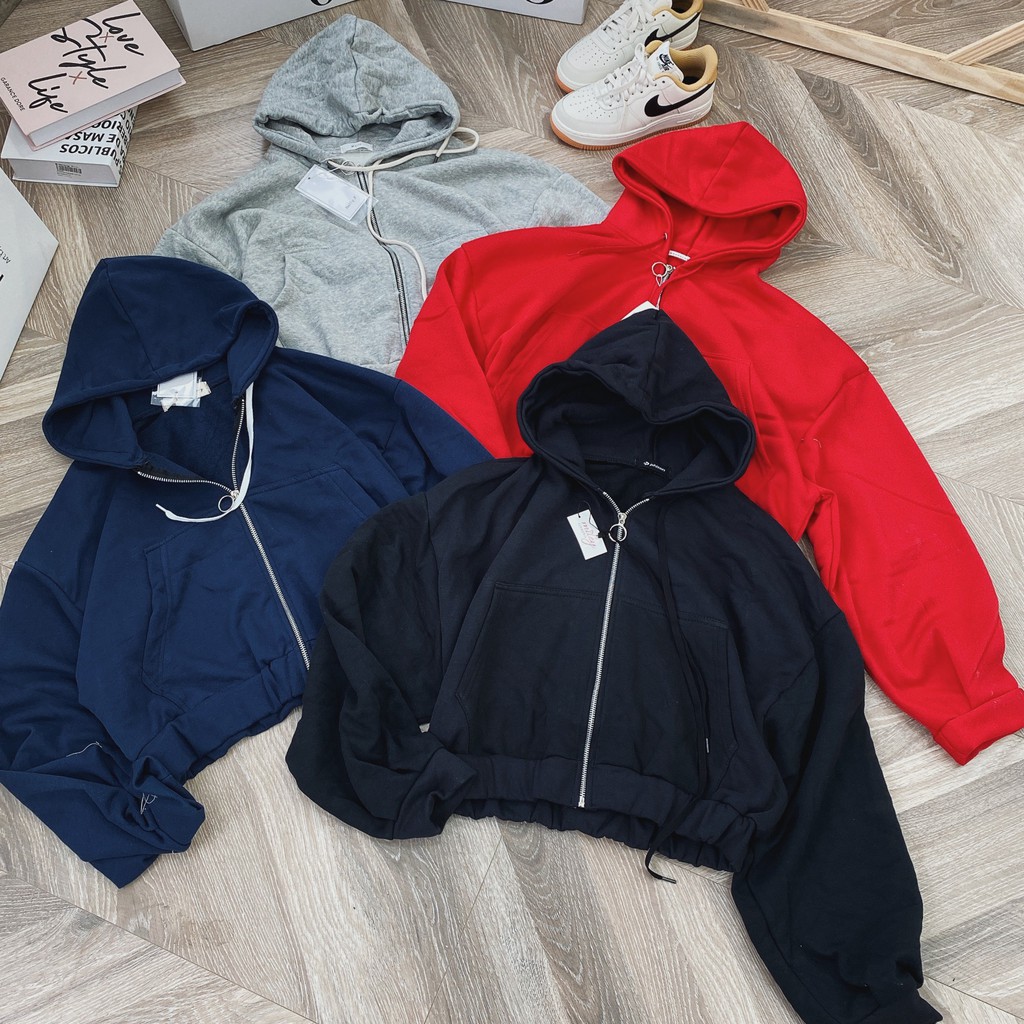 ÁO KHOÁC CROPTOP NÓN 4 MÀU (TH)