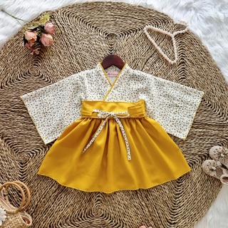 Kimono hoa nhí cột nơ cho bé gái size từ 1 2 3 4 tuổi MINTSCLOSET Mint's Closet - GS1003