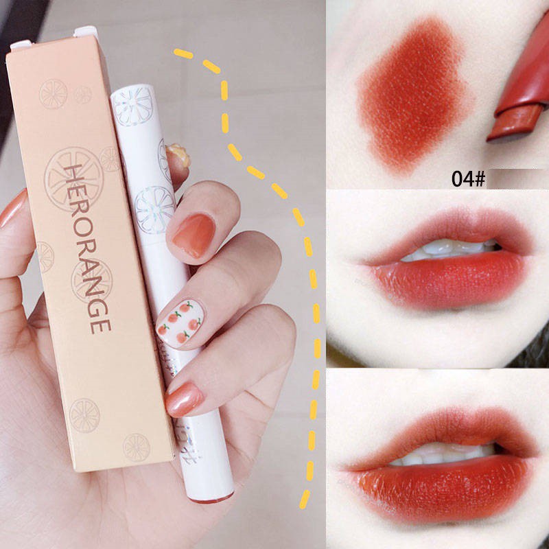 💕 Son Sáp Có Dưỡng Mềm Và Mịn Môi Herorange Lipstick HR-100 💕 -W21-C4T1