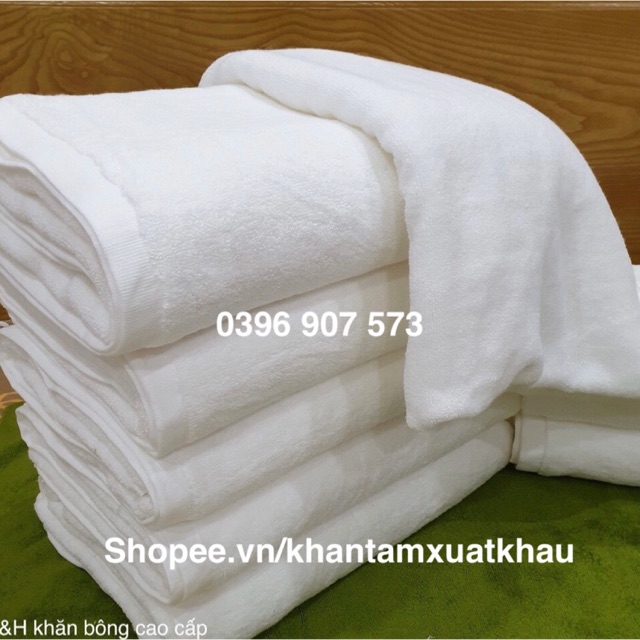 (500gr)Khăn tắm trắng khách sạn cao cấp 70x140 cm siêu mềm