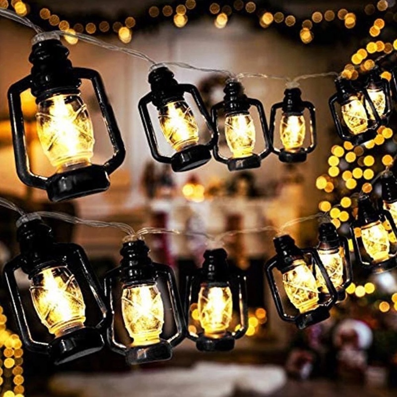 Dây Đèn LED 10 Bóng Hình Bông Hoa Trang Trí Bằng Pin