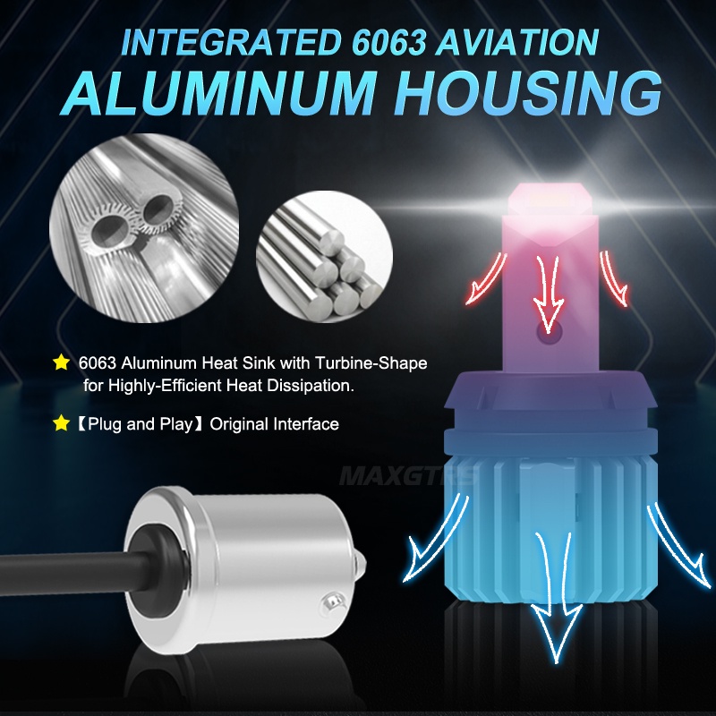 Chip Đèn LED Đuôi Xe Hơi MAXGTRS 2x 1156 BA15S 7440 W21W 7443 W21 / 5W T15 W16W 921 912 Canbus 1860 6000K