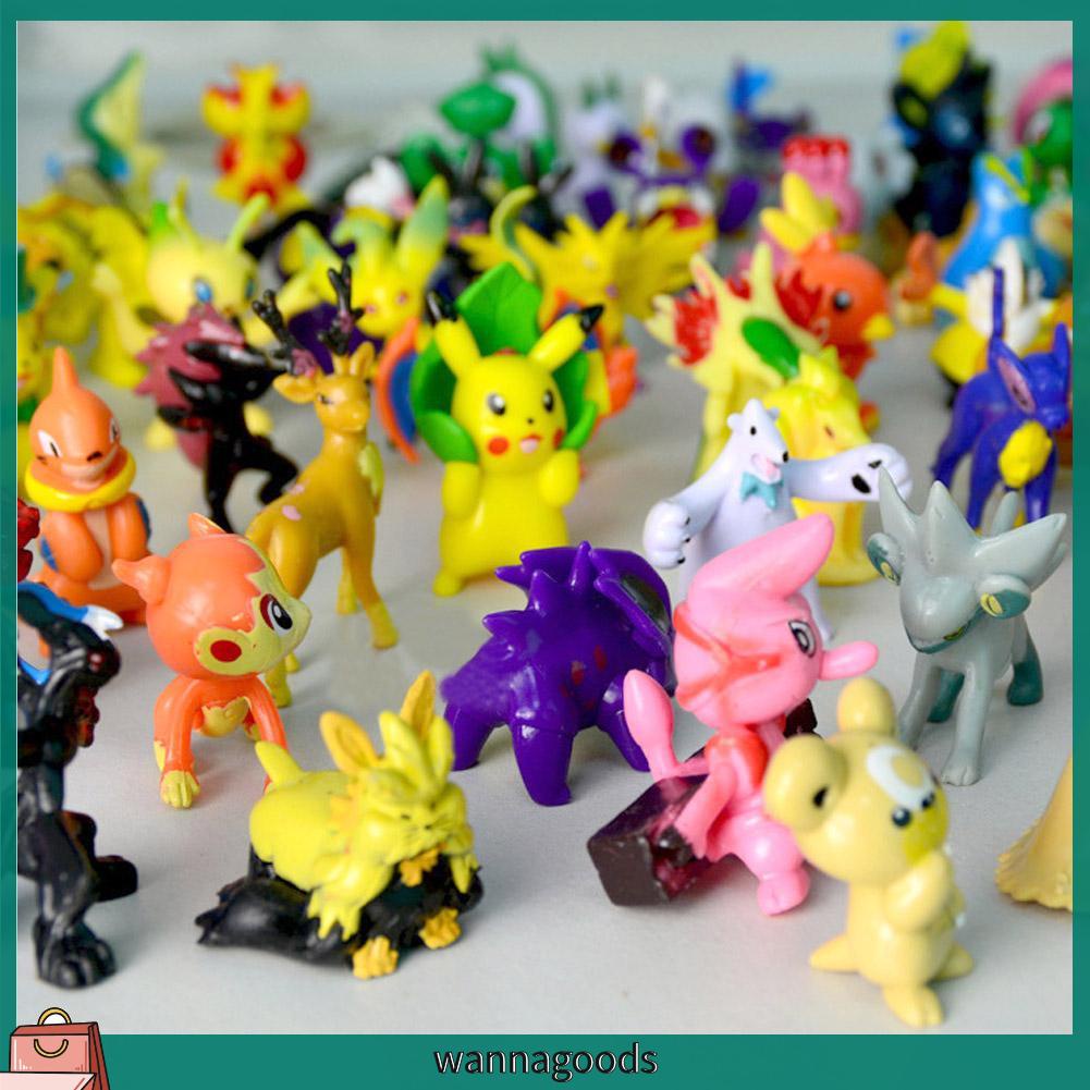 ☆READY☆ 24pcs Pokemon Pocket Monster Desktop Game Cartoon Doll Cake Decor Child Toy