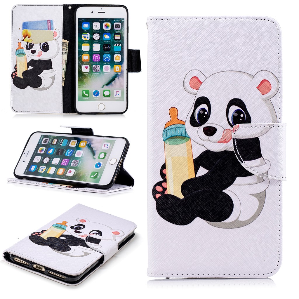 Bao da họa tiết đáng yêu có nắp đậy cho Iphone 7 / 8G / 7 / 8 plus | BigBuy360 - bigbuy360.vn