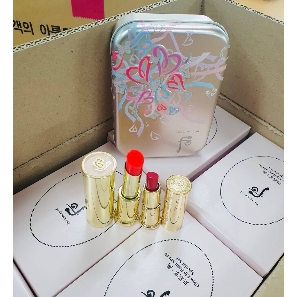 ⚡DATE 2025⚡Set son dưỡng môi Whoo Glow Lip Balm SPF10 Special