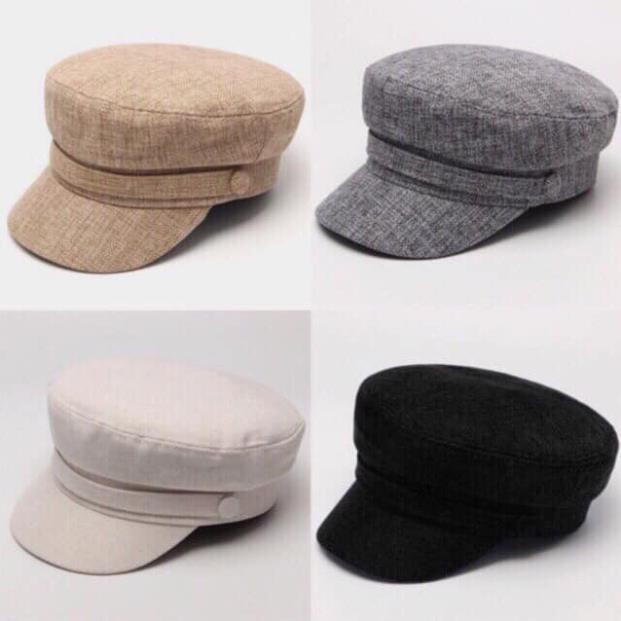 Mũ baret muối tiêu/ nón nồi newsboy vải bố thời trang hàn quốc
