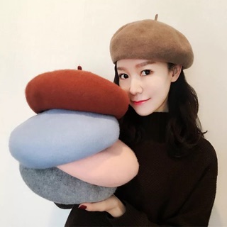 Mũ nón len nữ giản dị mùa đông phong cách Hàn Quốc