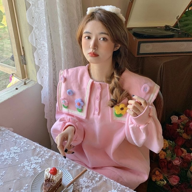 Áo Sweater Cổ Bẻ Dáng Ôm Dễ Phối Đồ Thời Trang Cho Nữ