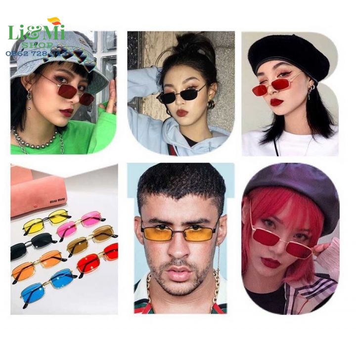 ❌GIÁ SỐC❌Mắt Kính Thời Trang Unisex 💞 Kính Mát Vuông Nam Nữ Hot Trend 2020 GLM1279 | BigBuy360 - bigbuy360.vn