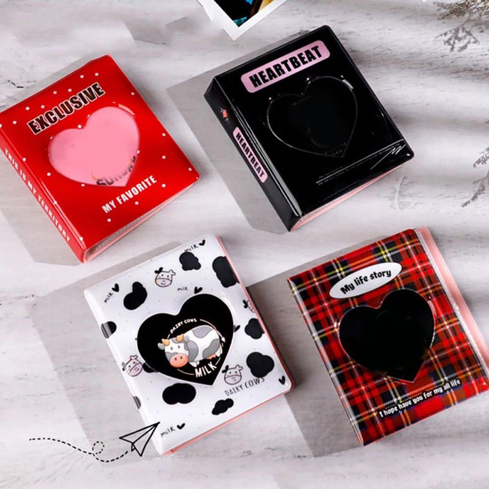 Album đựng thẻ ảnh sưu tầm Kpop mini họa tiết trái tim