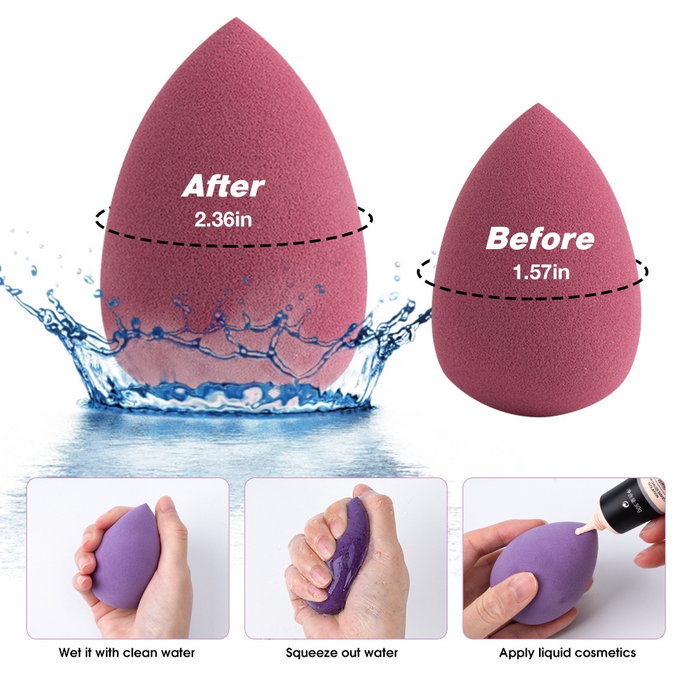Set 4 Mút Tán Kem Nền Trang Điểm Khô Và Ướt Hình Quả Bóng