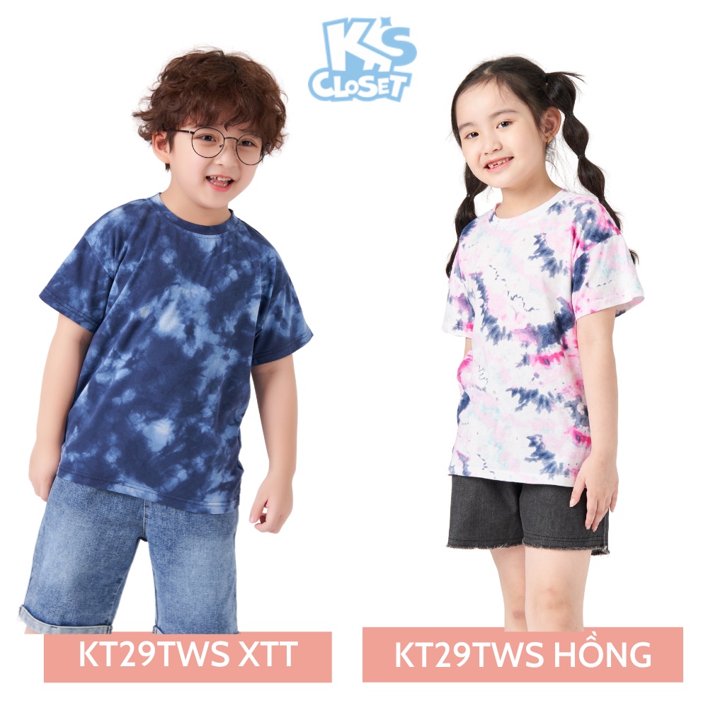 Áo phông trẻ em K'S CLOSEST hoạ tiết màu loang tie dye chất mềm mịn, kiểu dáng năng động (4-14 Tuổi) KT29TWS TMMN