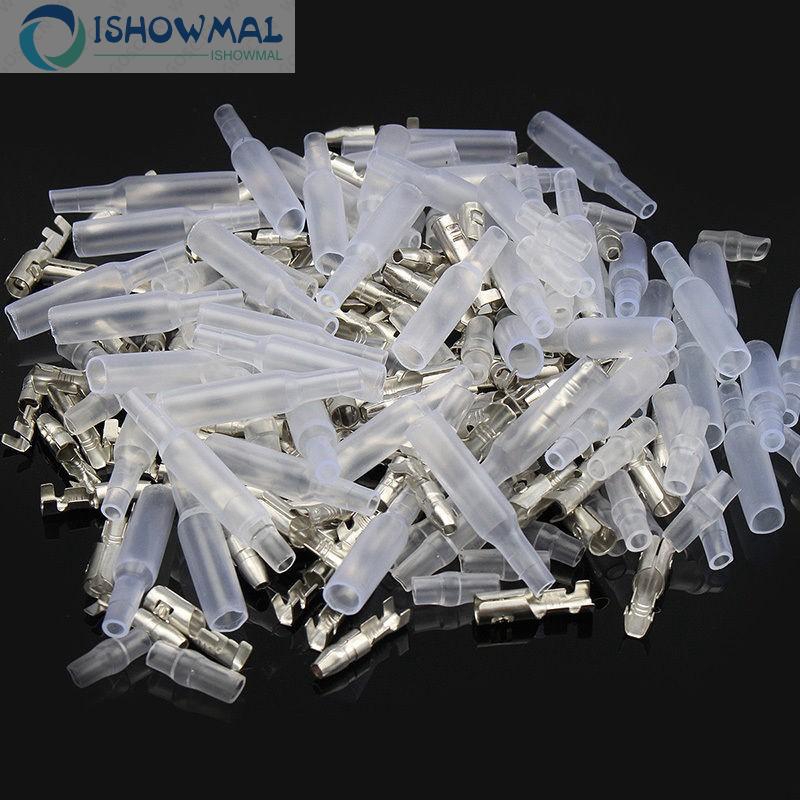 Set 100 đầu nối đầu đạn 4mm dành cho cổng cắm phích cắm xe máy có vỏ đi kèm