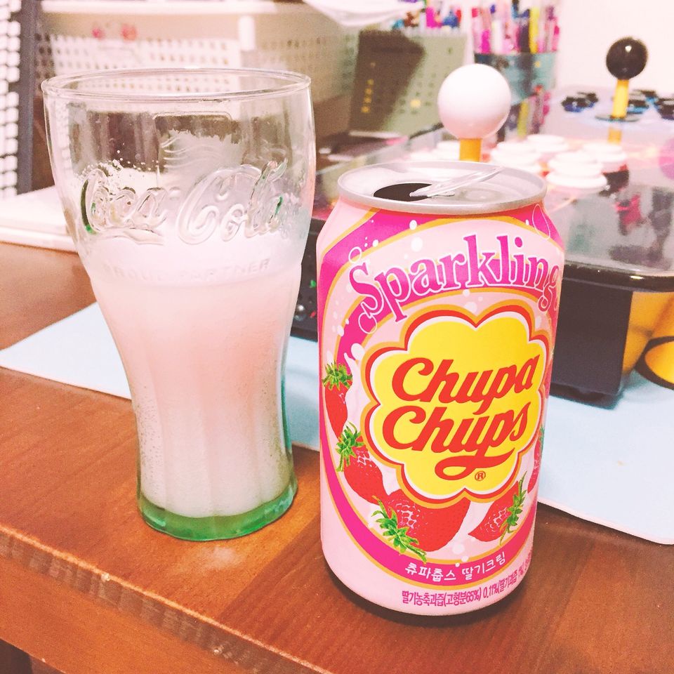 Soda Trái Cây Vị Kẹo Chupa Chups Nho Dâu Cam Cực Ngon - Hàn Quốc