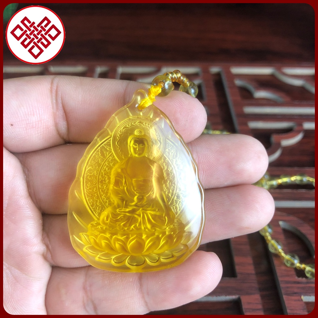 Dây Mặt Phật Đeo Cổ Bằng Lưu Ly