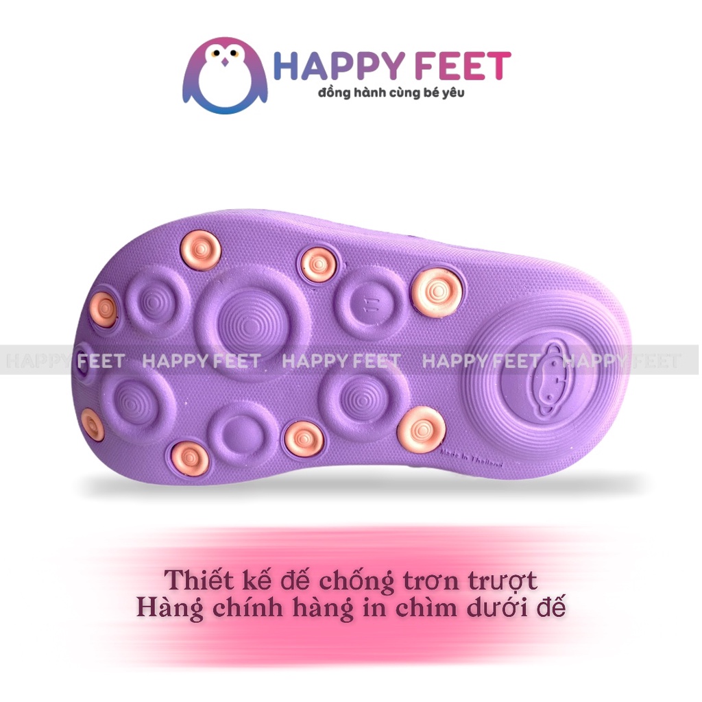 Sục trẻ em chính hãng Monobo Thái Lan siêu êm chống trơn trượt cho bé gái 4-10 tuổi- Happy Feet DN01prin