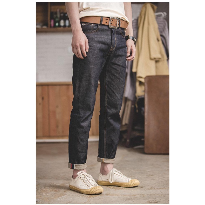 Quần jean Maden Ami Khaji 13.8oz kiểu túi hộp thời trang xuân thu retro