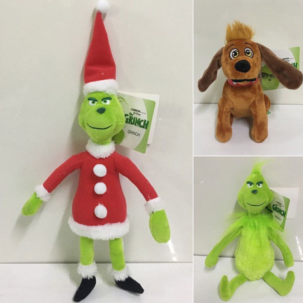 Grinch Búp Bê Nhồi Bông Hình Quái Vật Xanh Lá Cây Làm Quà Tặng Sinh Nhật / Giáng Sinh