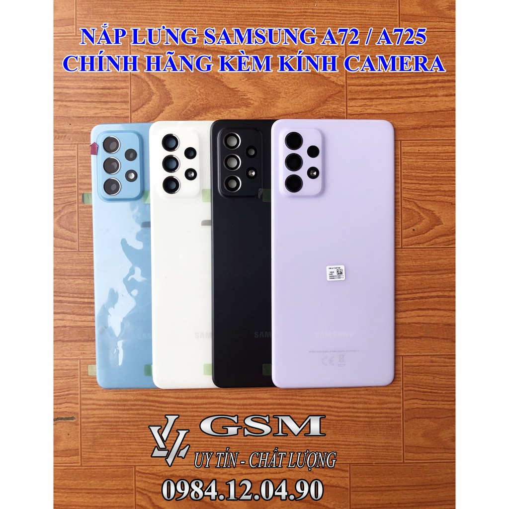 NẮP LƯNG SAMSUNG GALAXY A72 / A725 CHÍNH HÃNG KÈM KÍNH CAMERA