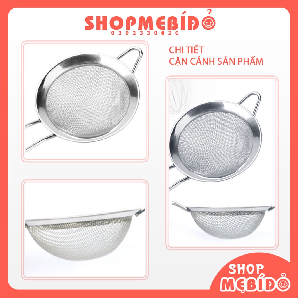 Rây lọc inox lọc cháo và thức ăn siêu mịn cho bé ăn dặm - Shop Mẹ Bí Đỏ