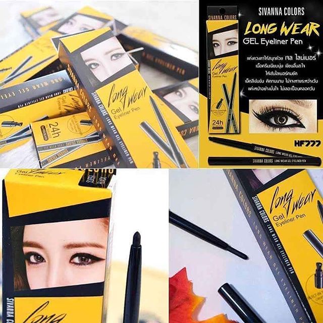 Bút Kẻ Mắt Sivanna Dạng Chì Sáp Có Đầu Chuốt Sivanna Long Wear Gel Eyeliner Pen HF777