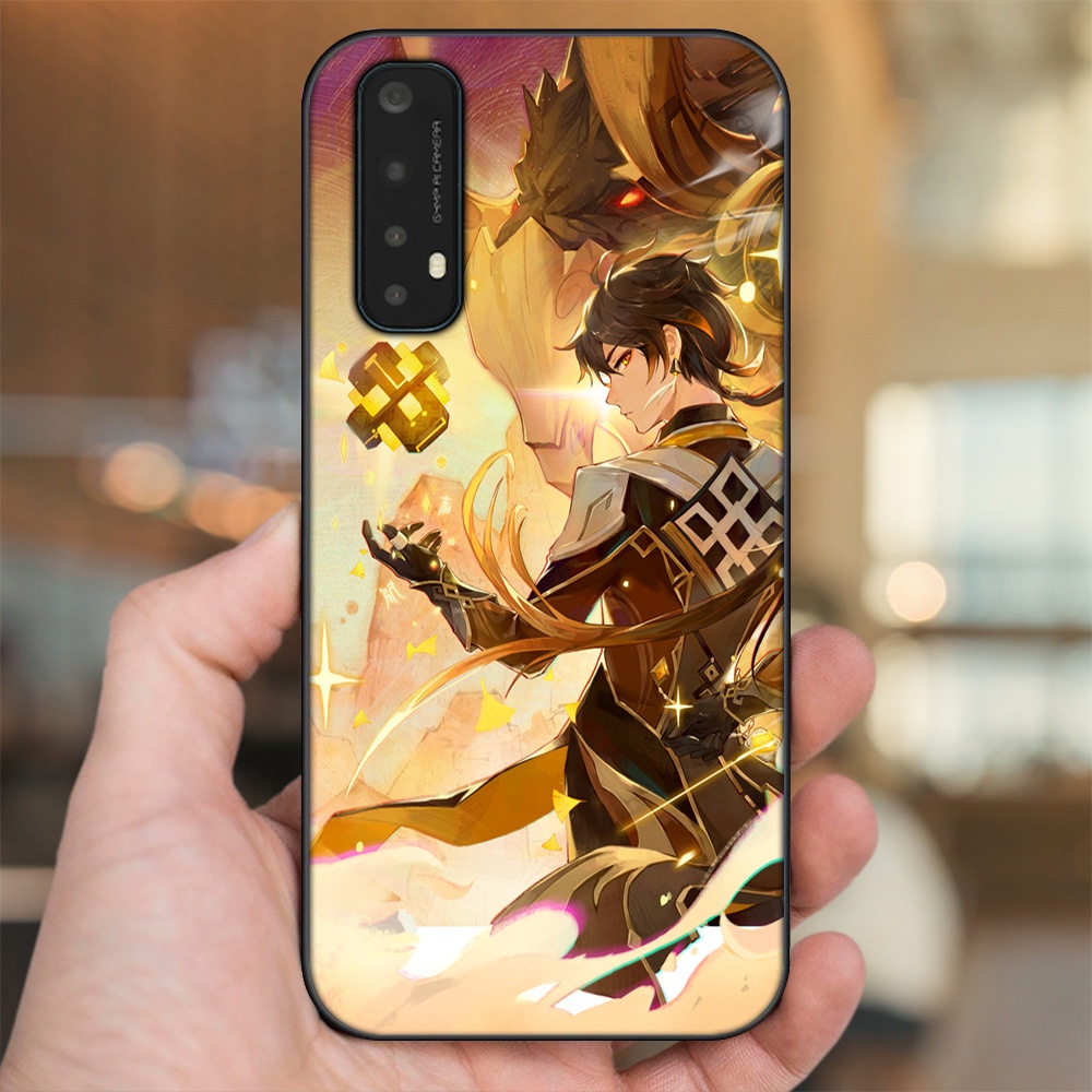Ốp lưng Realme 7 viền đen in hình Zhongli Genshin Impact