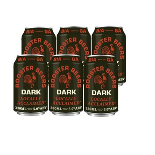 Lốc 6 lon bia Rooster Dark (Bia gà đen) 5% (330mlx6)