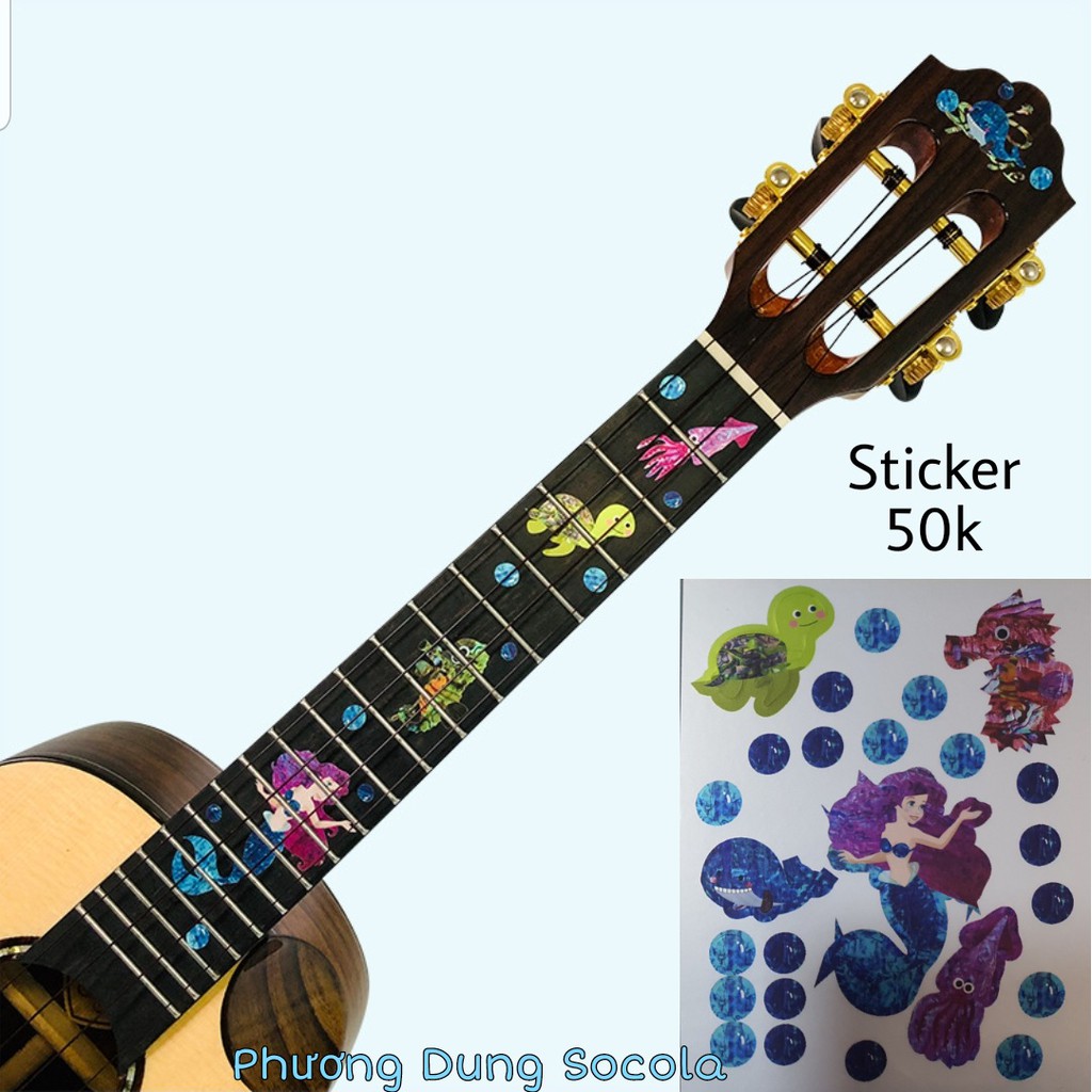 Sticker dán cần đàn Ukulele