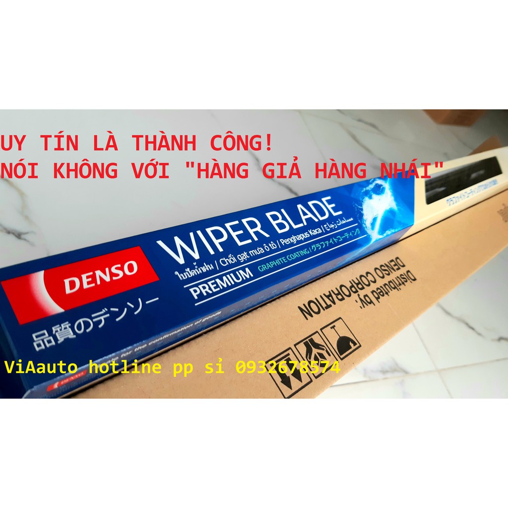 Gạt mưa ô tô CHÍNH HÃNG DENSO MALAYSIA siêu sạch đủ size CẦN GẠC SẮT