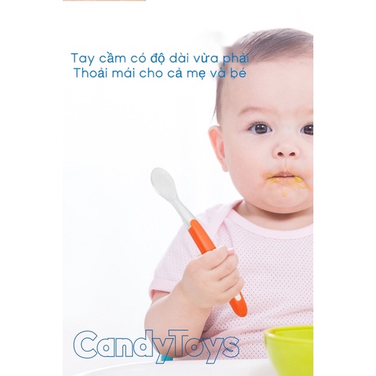 THÌA (MUỖNG) SILICON AN TOÀN CHO BÉ ĂN DẶM