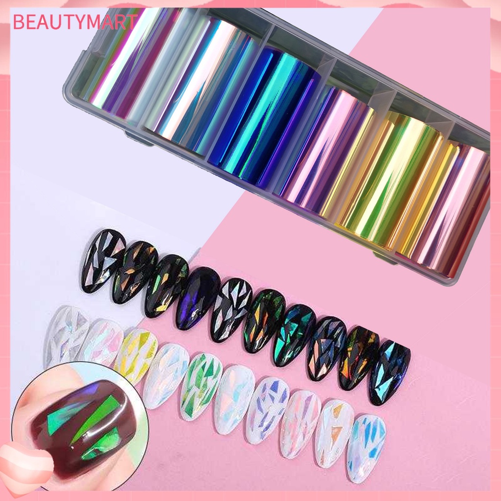 Set 6 Tấm Giấy Kính Trong Suốt Làm Móng Nghệ Thuật DIY Phong Cách Hàn Quốc Cho Nữ