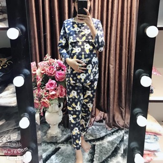 Bộ bầu pink loại 1 mặc bầu và kết hợp sau sinh
