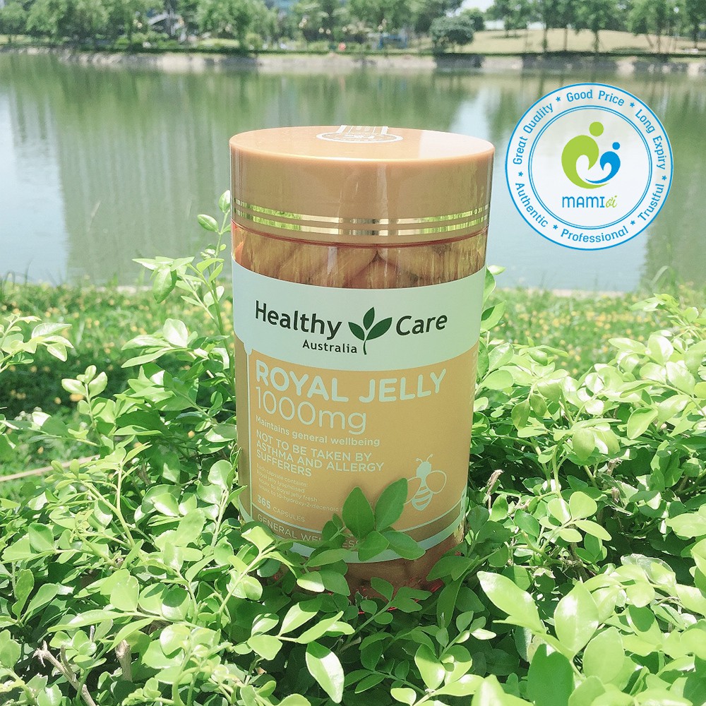 Sữa Ong Chúa (365v) chống lão hóa, làm đẹp da cho người lớn từ 18 tuổi Healthy Care Royal Jelly 1000mg, Úc