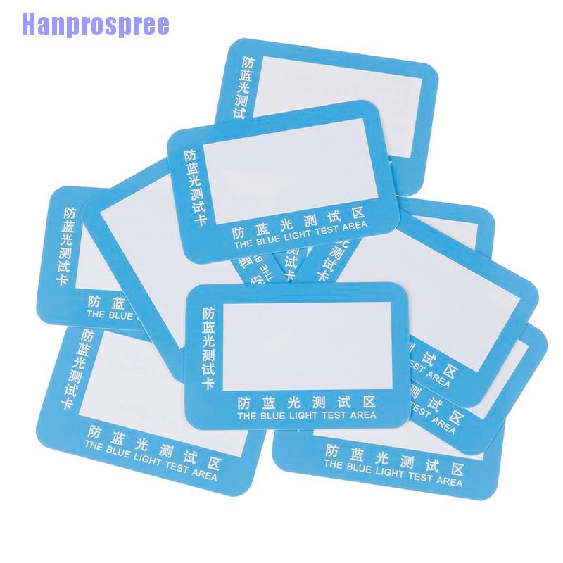 Hp> 10Pcs/set Anti Blue Light Purple Test Card For Glasses Reusable Polarized Test