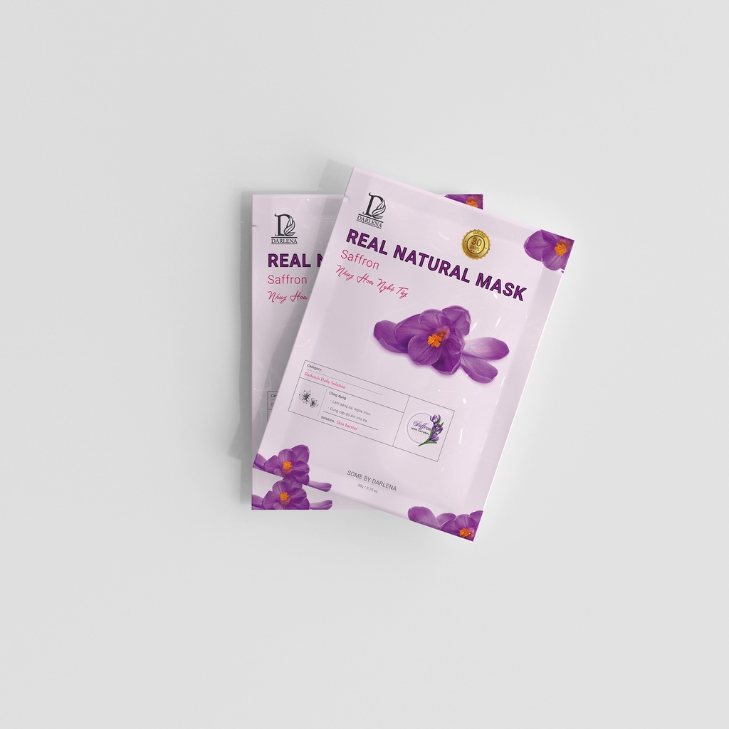 Mặt nạ dưỡng da chiết xuất nhụy hoa nghệ tây tặng kèm sơ rum trắng da