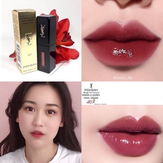 [ AUTH BILL MỸ ] SON YSL VINYL CREAM mã 407 🤩 HÀNG CHUẨN CHÍNH HÃNG USA 🇺🇸