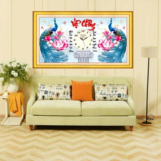 Tranh thêu chữ thập 3D vợ chồng 62*55cm LV3155