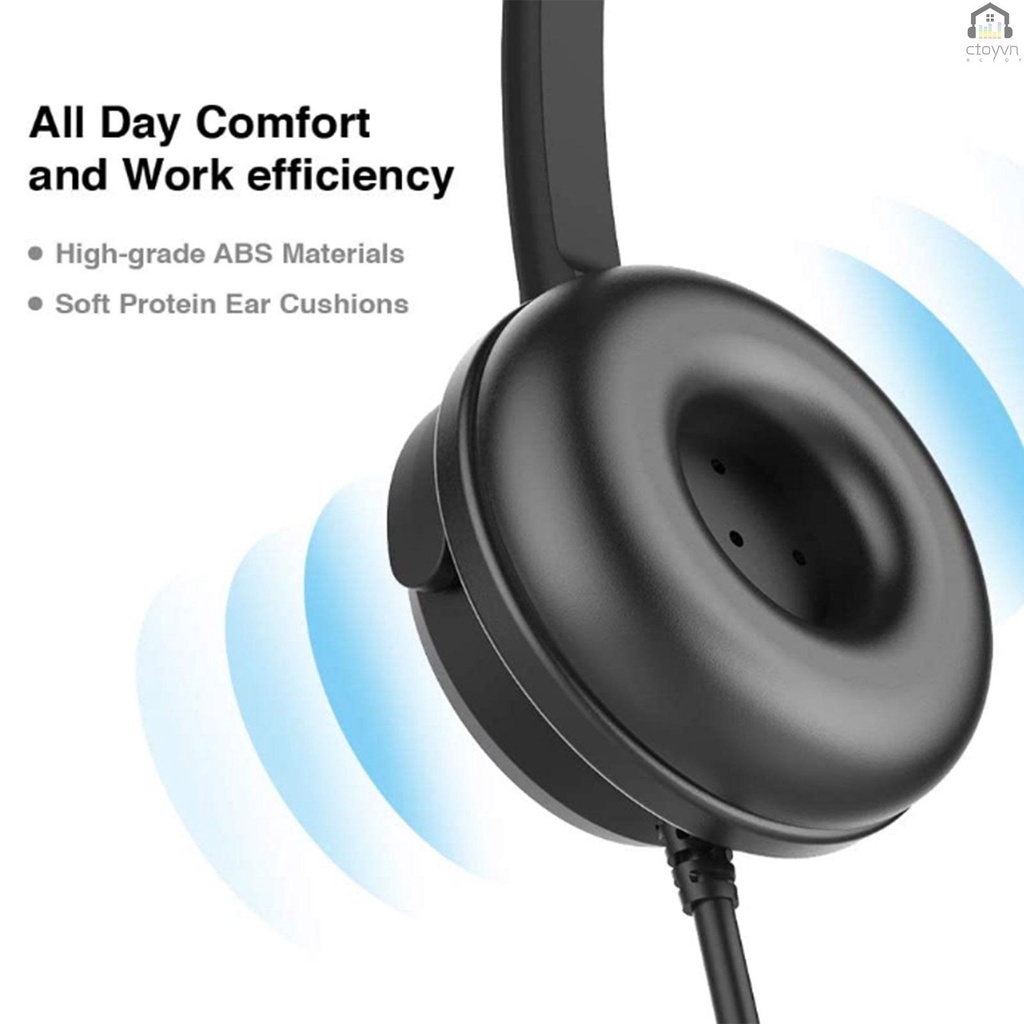 Tai nghe một bên tai USB OY131 có nút điều chỉnh âm lượng giành cho máy tính