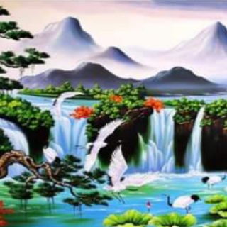 Tranh 3D dán hồ  cá cảnh