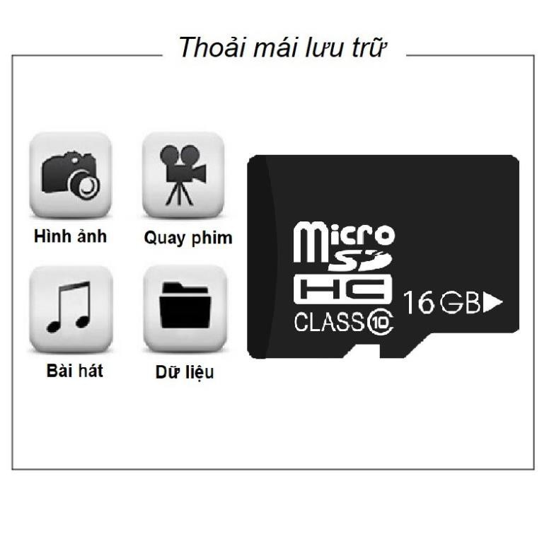 Thẻ nhớ 16G Class10 - tốc độ cao chuyện dụng cho Camera IP wifi, Smartphone, loa đài, BH 2 năm